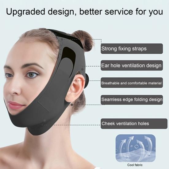 V Line Lifting Strap Face-slimming Mask Adjustable Chin Strap Jawline Shaper Breathable Jaw Strap for Sleeping
