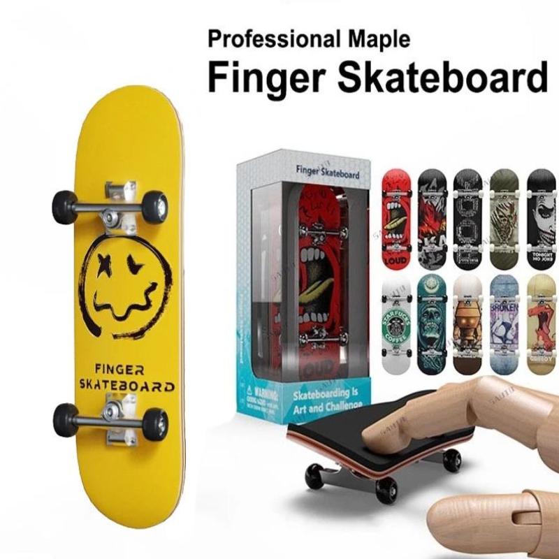 Игрушки Finger Skateboard Деревянный Finger Scooter Профессиональный Fingerboard Настольная игрушка Для взрослых Подростков/Детей