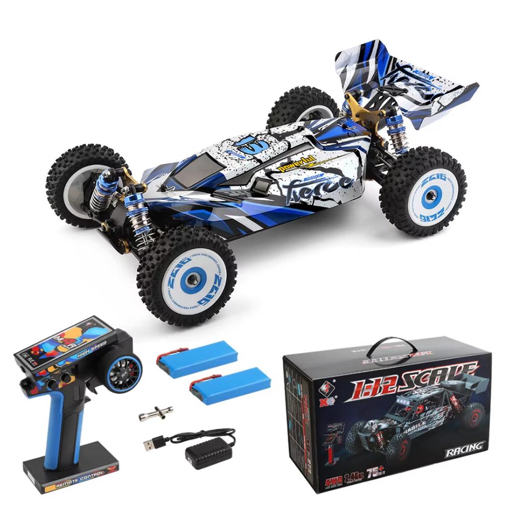 WLtoys 124016 124017 Радиоуправляемая машина 4WD Внедорожник 75 км/ч Высокоскоростной Гусеничный с Дистанционным Управлением 2.4G Электрический Дрифт Скалолазание Гоночный Транспорт Игрушки Бесколлекторный Двигатель