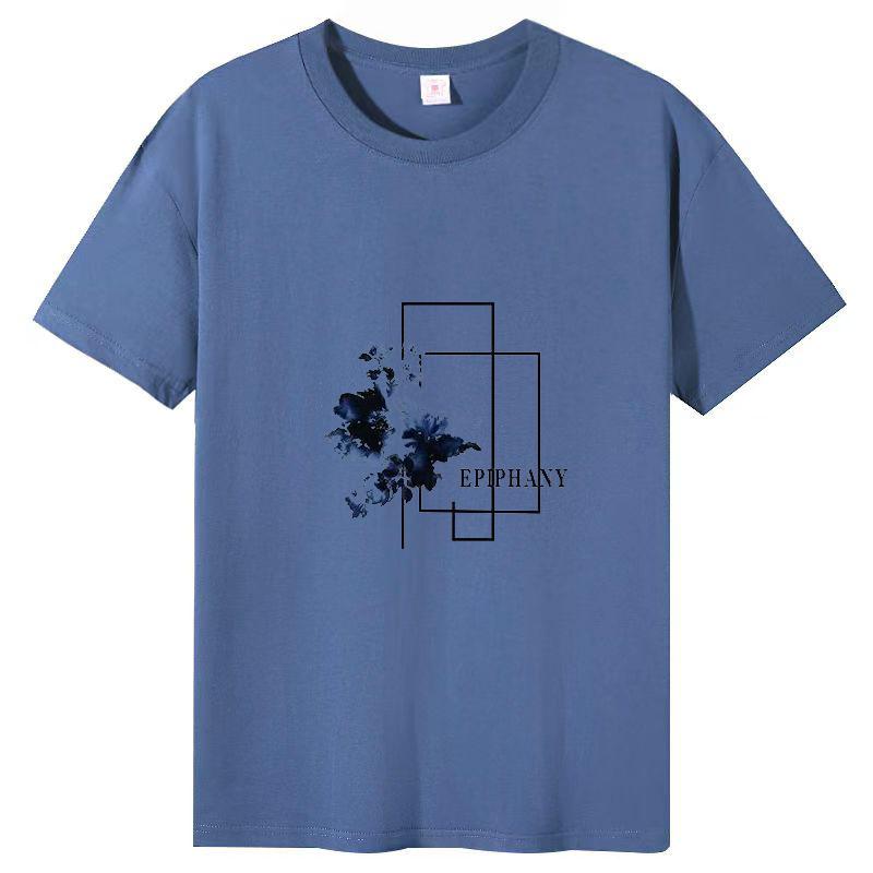 Футболка из хлопка с короткими рукавами для женщин 2024 года, новые модные свободные топы средней длины