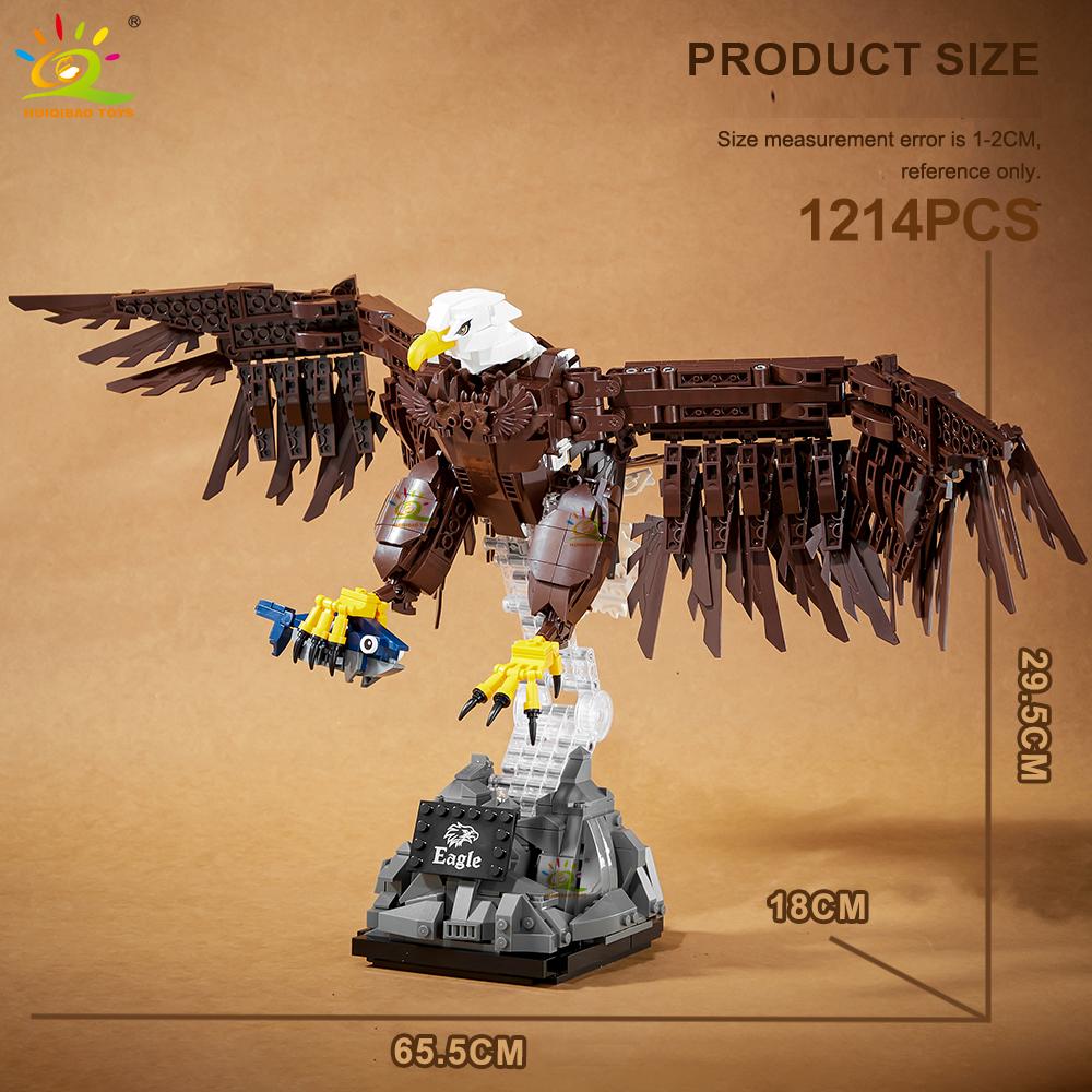 Moc Eagle Model Building Block Falcon Animal Series Bricks Assembly Toy For Children Diy Home Desk Decoraction