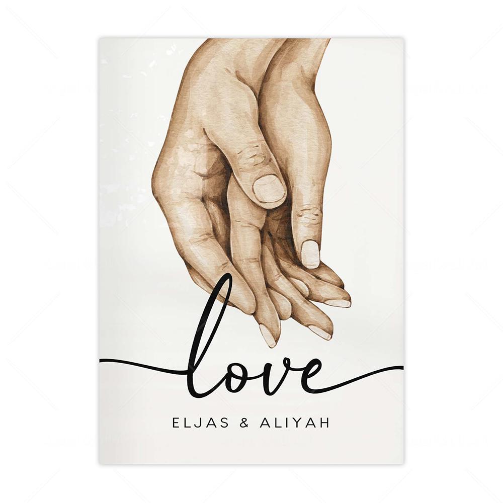 Персонализированный детский постер «Рука семьи», подарок любовнику, холст, картина, скандинавский художественный принт, абстрактная роспись, украшение комнаты
