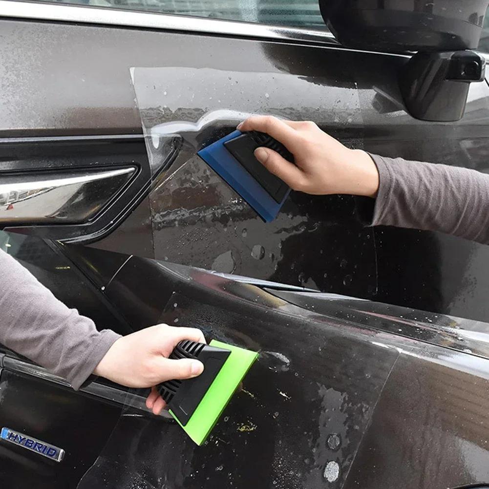 Soft Silicone Automobiles Windshield Window Glass Water Drying Blade Wiper Cleaning Scraper Tool Car Washing Tools Color Random