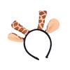 Festival Party Animal Hair Hoop Set Giraffe Zebra Tiger Leopard Ears Headband with Tie Tail Halloween Cosplay Costume Accessory