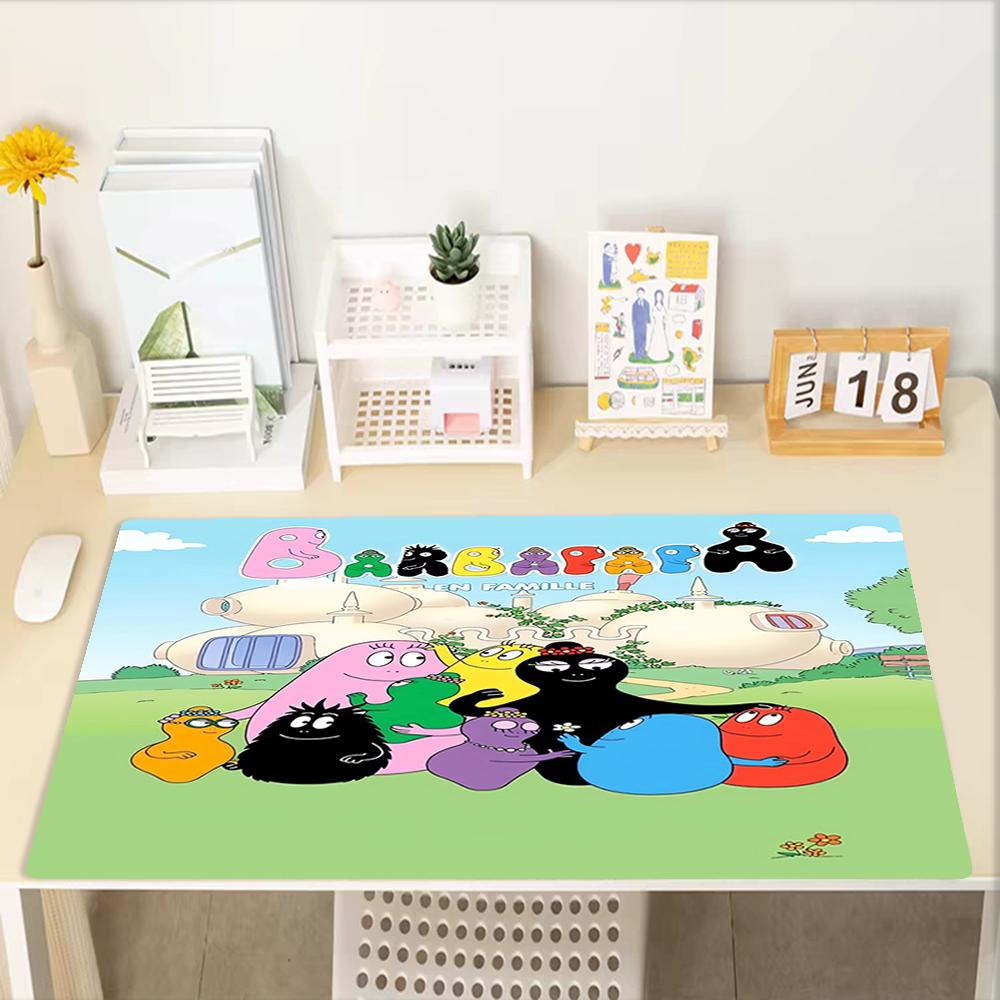 Barbapapa Theme Mouse Pad, Non Slip Rubber Base, Multifunctional Office & Home Decor, Perfect for Workspace Personalization.
