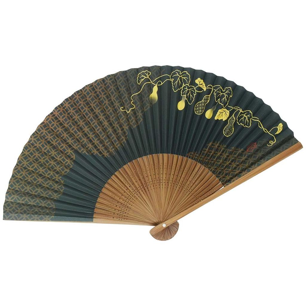 carved from karaki gourd Men's fan, wood, scented, design.