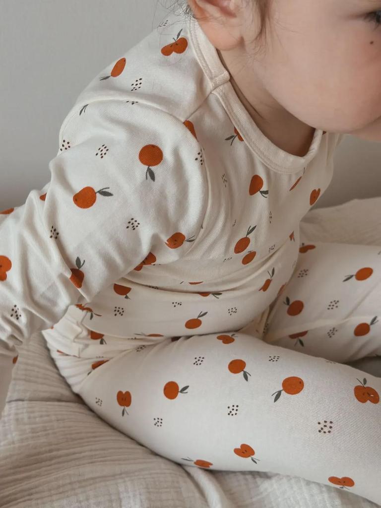 Korean Autumn Pajamas for Girls: Long-Sleeve Baby and Toddler Sleepwear Set