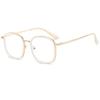 New simple square full frame glasses men's and women's anti-blue light glasses clothing decorative mirror flat mirror