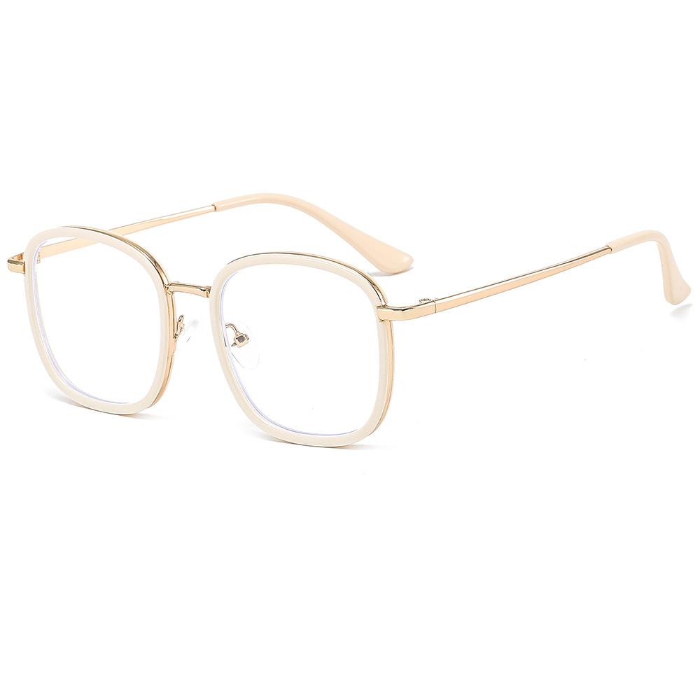 New simple square full frame glasses men's and women's anti-blue light glasses clothing decorative mirror flat mirror