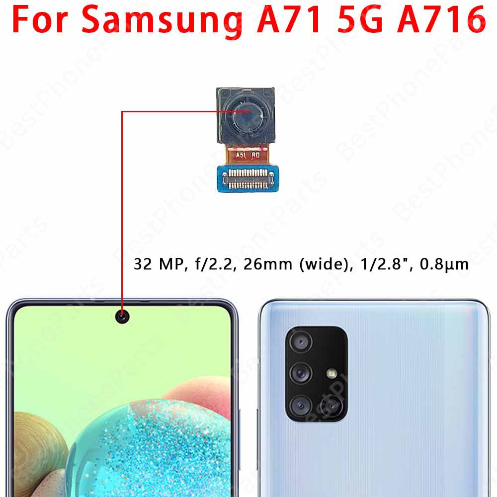 Фронтальная камера для Samsung Galaxy A60 A70 A70s A71 A72 A73 A90 5G A715 A716 A725 Модуль фронтальной камеры Запасные части 1