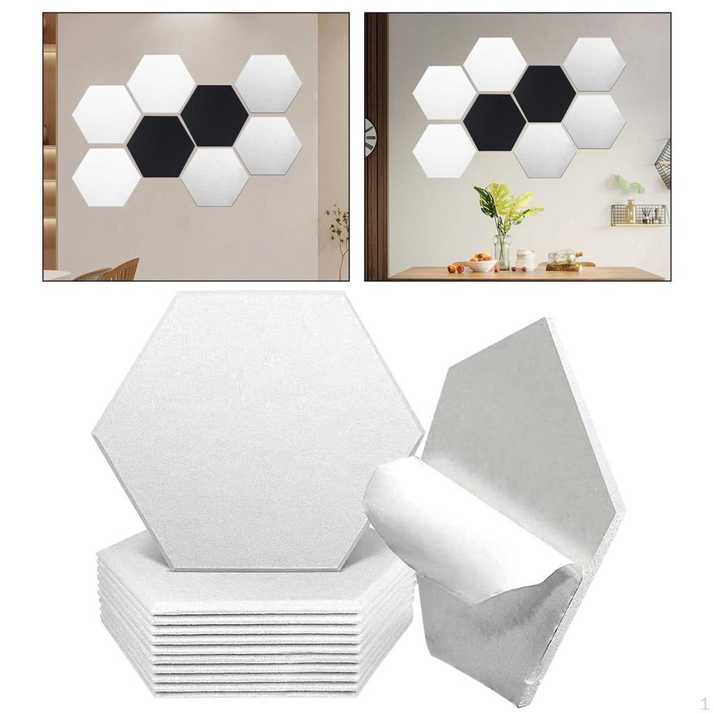 12 шт. акустических панелей, звукопоглощающие плитки, самоклеящиеся стены для