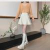 Женская вельветовая юбка А-силуэта с высокой талией и складками - Осень/Зима 2023 Корейский стиль