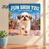 Monthly Planning Organizer Dog 2027 Wall Calendar, Jan.2027-Dec.2027 12 Planner, Cute Yearly Appointment Calendar Hanging with Spiral Binding for Home