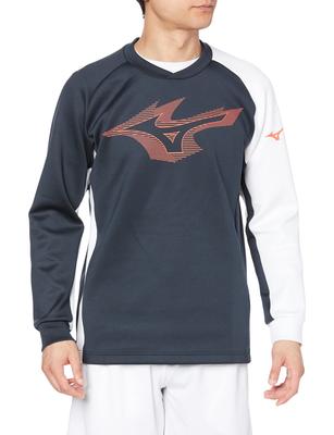 Mizuno Теннисная одежда Стрейч Длинный Темно-синий Размер 62JCA005 Толстовка, Рукав, Черный, S,