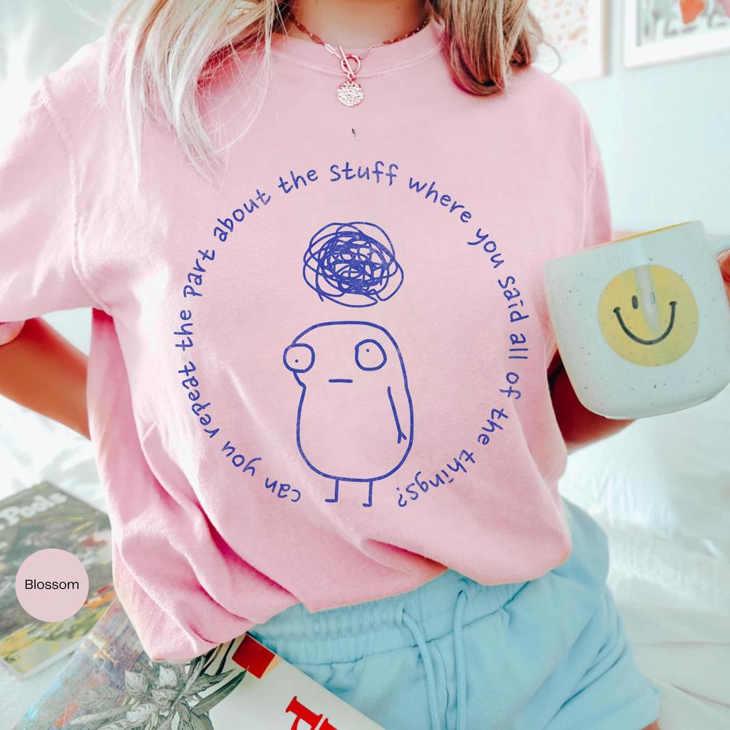 Funny Shirt For Women Overstimulated Funny Womens Shirt Cotton Short Sleeve Oversized Suitable For Everyday Casual Vacation