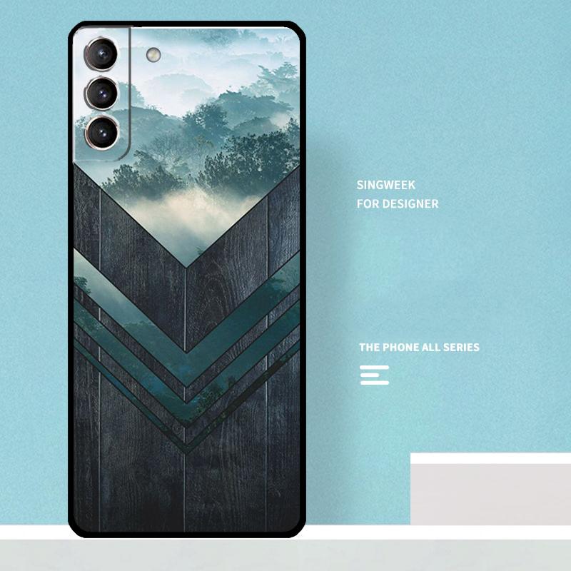 Forest Geometry Wood Nature Case For Samsung Galaxy S25 Ultra S25 FE S20 S21 S22 S23 Plus S9 S10 S24 Ultra Phone Cover