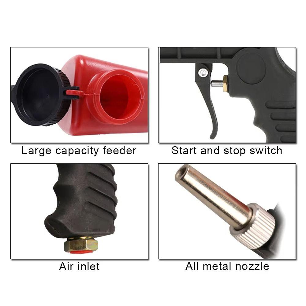 Small Pneumatic Sand Blasting Machine Handheld Air Sand Blaster Gravity Blasting Tool Hand Tool
