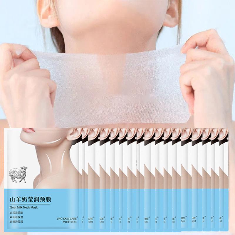 10/20/30/40pcs Goat Milk Neck Mask Collagen Firming Hydrating Nourishing Neck Skincare Masks Moisturizing Beauty Necks Skin Care