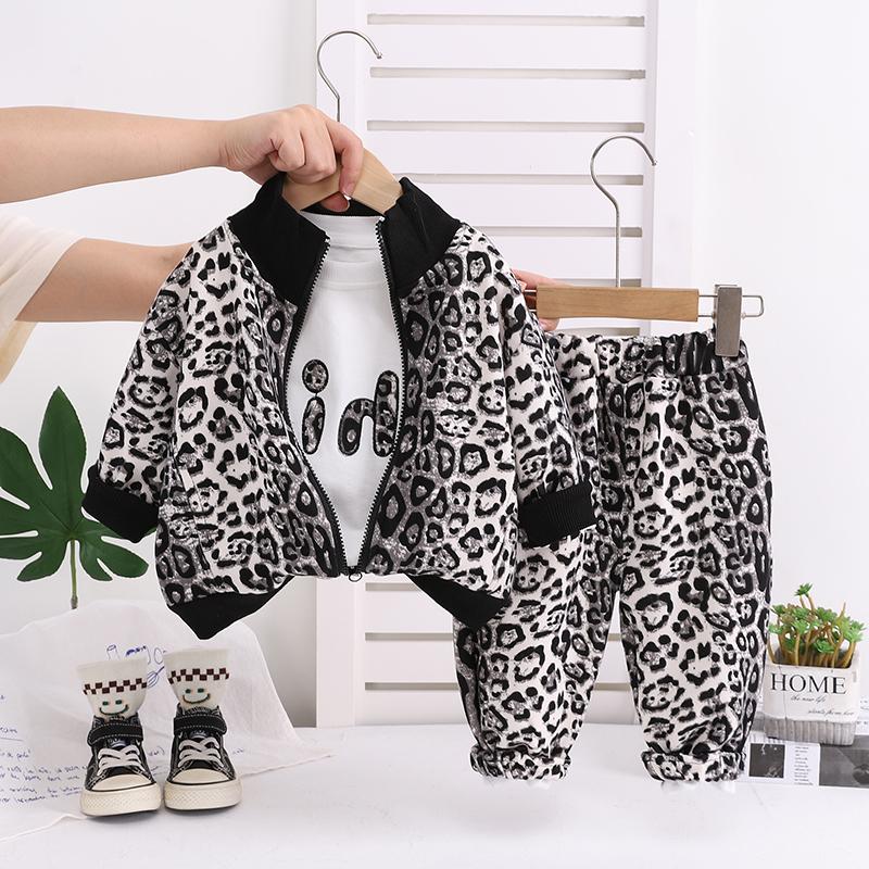 Комплект из 3 предметов с длинным рукавом для мальчиков, Детский модный комплект для возраста 0-5 лет, Осенняя детская повседневная одежда