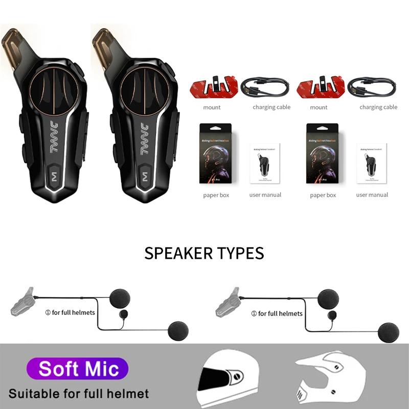 X1 Pro мотоциклетный шлем гарнитура Bluetooth IPX6 водонепроницаемый Moter Interphone для 2Riders 1000M Interphone Communicator