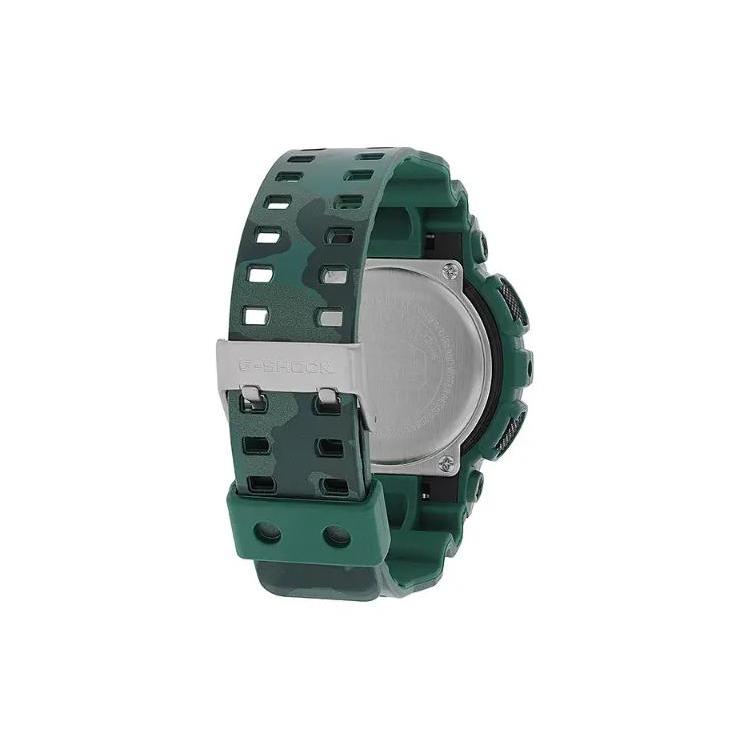 Casio Мужские часы с двойным дисплеем (жидкокристаллический/аналоговый) Серия Зеленые часы GA-110CM-3 GA-110CM-3