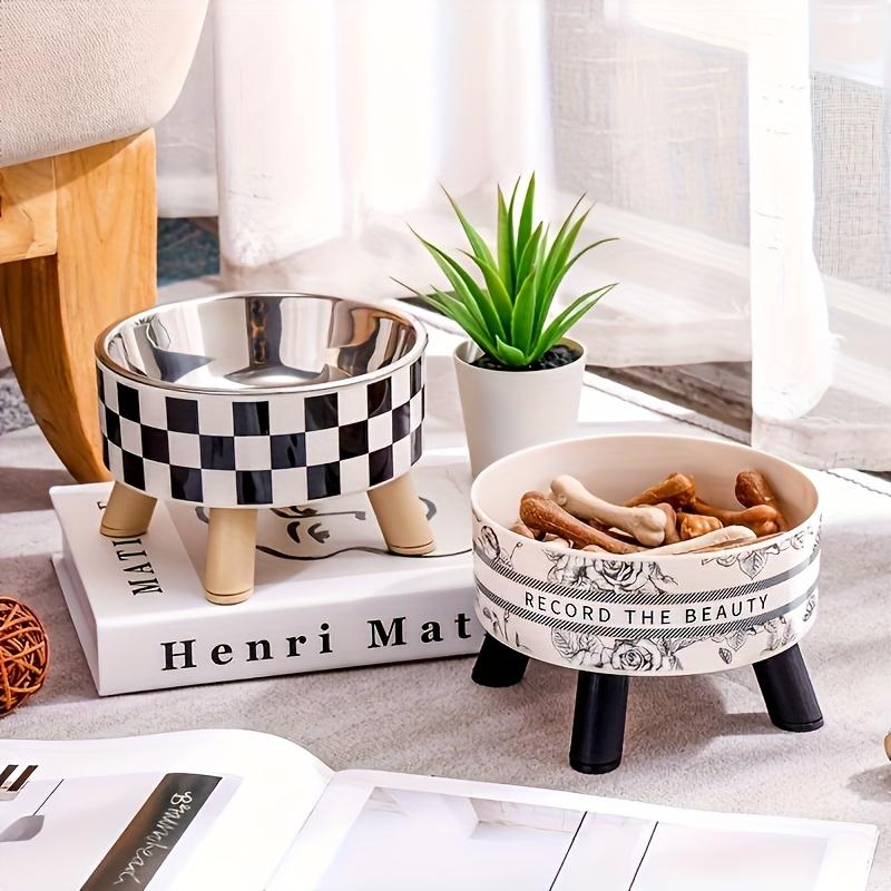 Stainless Steel Raised Pet Bowl,Cat Water and Food Dish, Spill-Proof Detachable Feeding Bowl for Small Pets Suitable for Puppies