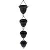 Black Acorn Rain Chain 3.6ft Decorative Rain Catcher Chain for Gutter Downspouts Aluminum Alloy