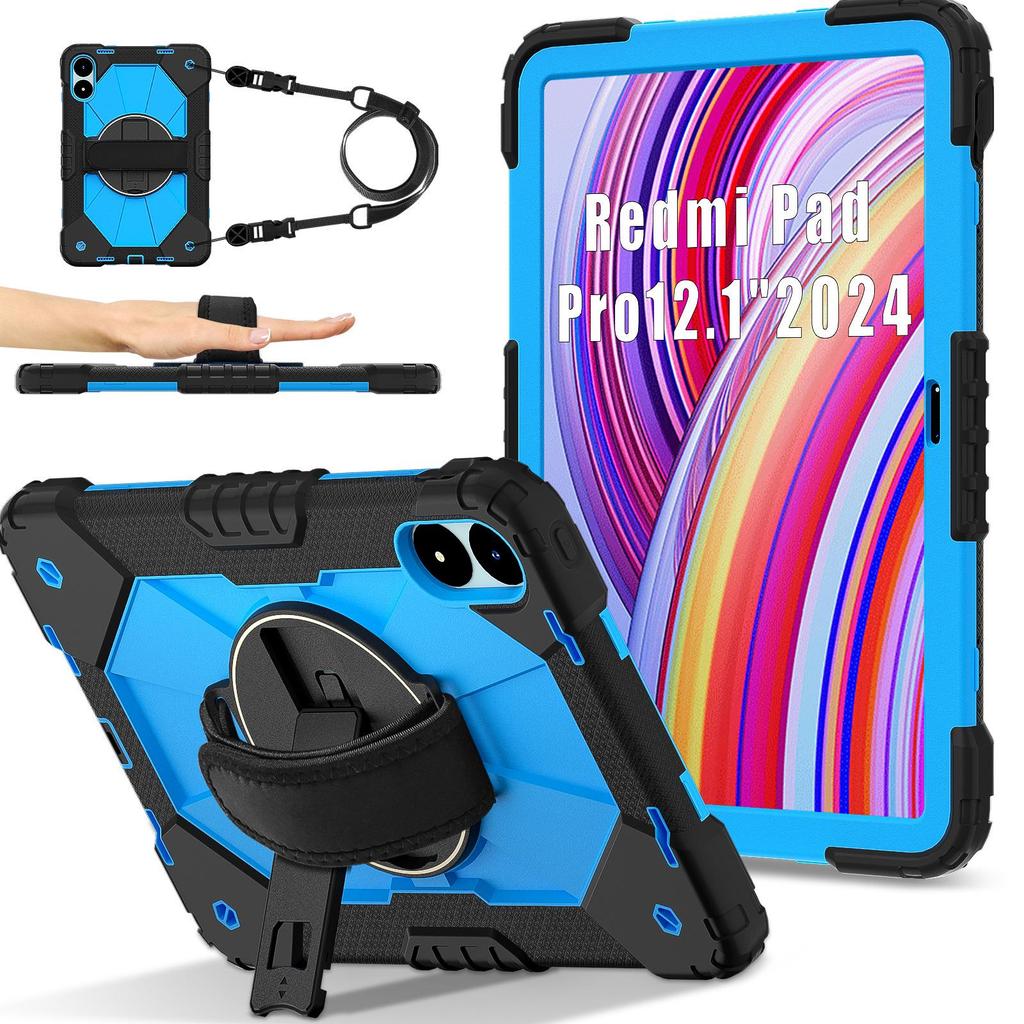 Совместимо с Redmi Pro 12,1 дюйма, Redmi SE 8,7 и Redmi Pad 2: Чехол для планшета с ремешком для руки и подставкой.