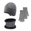Autumn and Winter Men's Two Piece Men's Hat Neutral Warm Knitted Skull Wool Hat Soft Skiing