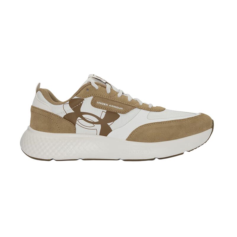 Under Armour Кроссовки Decoy Lu из износостойкого материала, низкие, повседневные, мужские, белые с коричневым, 3028612-114