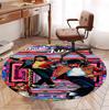 Michael Jackson Pattern Round Rug, Indoor/Outdoor Mat, for Picnic, Gameroom, Bedroom, Office, Living Room, Home Decor Carpet, Birthday Gift