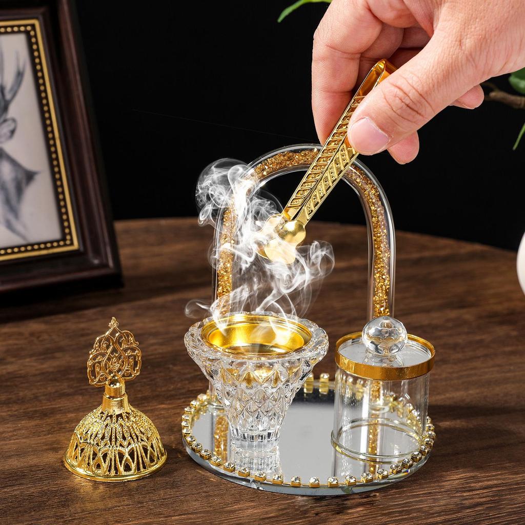 Арабская курильница для благовоний, домашний декор, винтажный дизайн, держатель для благовоний, роскошный набор, настольный
