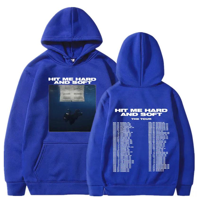 HIT ME HARD AND SOFT Men Plus Size Print Sports Hoodie Hip Hop Rock Fashion Casual Y2K Trend Autumn Winter Sweatshirt  Clothing