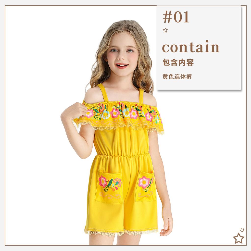 Halloween children's costumes idyllic farm style grassland Mexican traditional ethnic costumes stage performance costumes