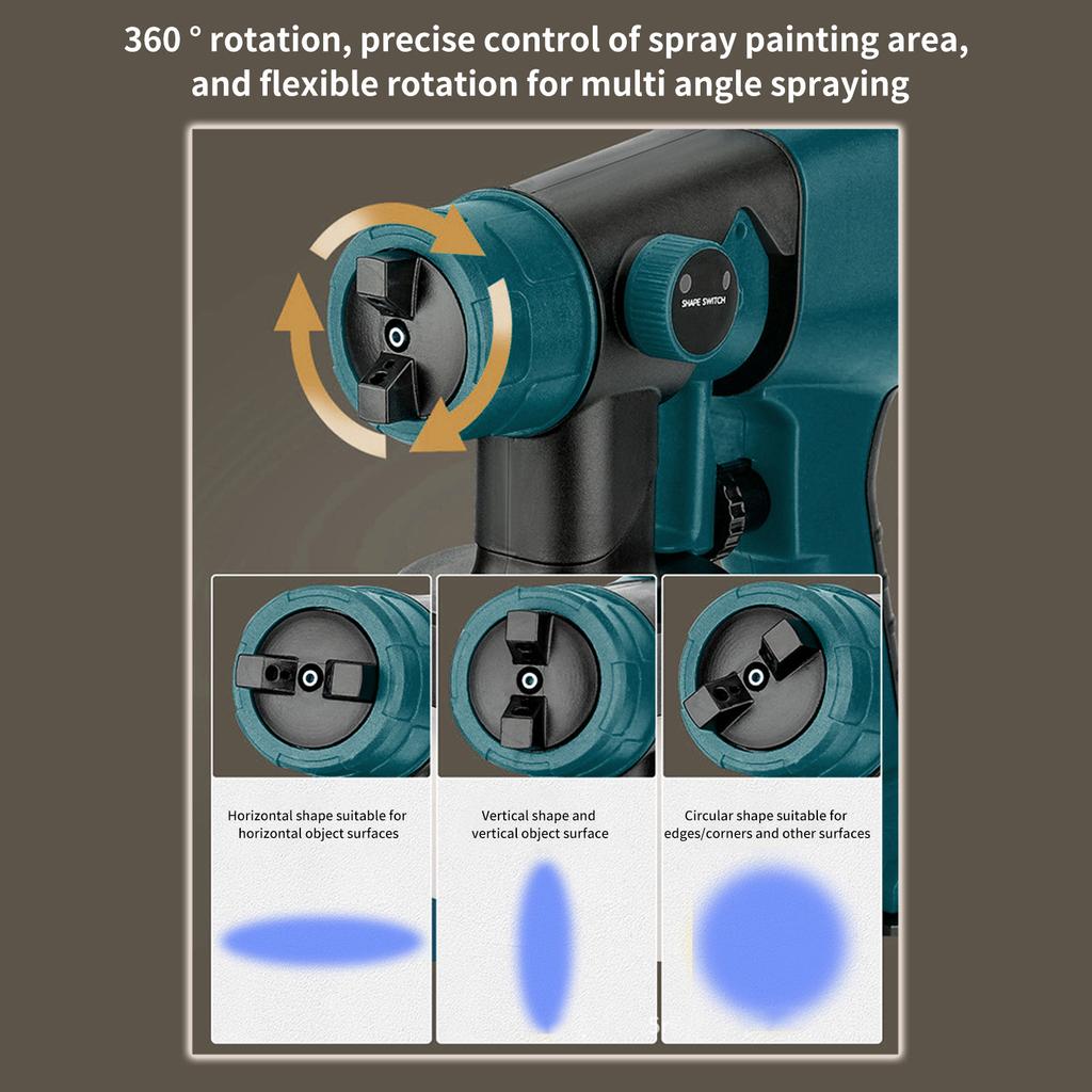 Аккумуляторный краскопульт, замена аккумулятору Makita 20V Max, ручной электрический краскопульт с