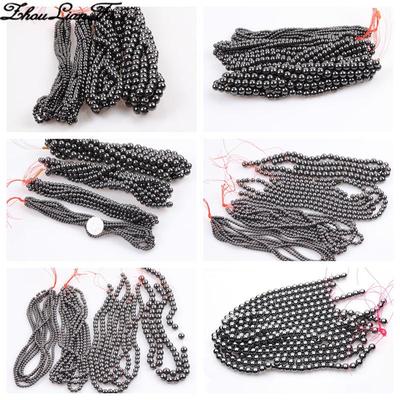 Чжоу Ляньфа Бусины из черного гематита и желчного камня для DIY украшений - браслетов и ожерелий