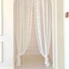 1 шт. кружевная занавеска французская полая пряжа вентиляция домашний декор французский экран белый шифон спальня принадлежности