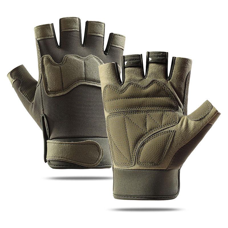 1 Pair of Paratrooper Half Finger Tactical Gloves for Male Special Forces Enthusiasts Outdoor Sports Cycling Mountaineering