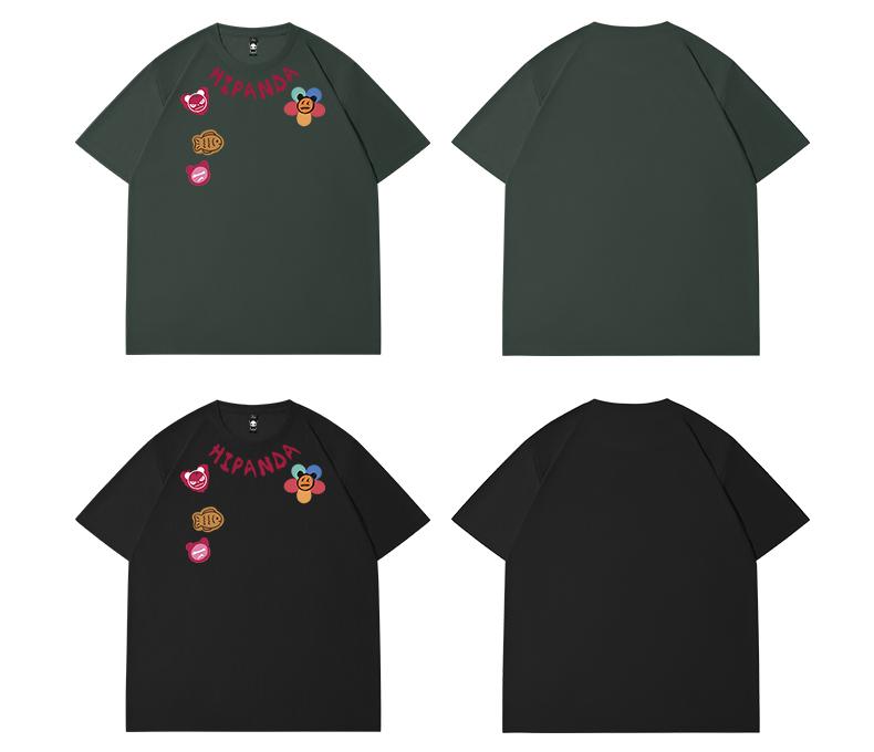 Hello Hipanda, Panda Sweat Wicking Cool Sensation, Quick Drying Breathable Loose Short-Sleeved T-Shirt