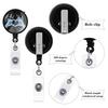 ID Card Holder Radiology Badge Reel, Retractable Skeleton with Clip, Chest Medical Student Skull Bones Patterns Name for Nurse Doctor Cards Clip