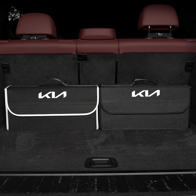 JUNT9 Car Trunk Organizer Large Capacity Folding Storage Bag For KIA EV6 EV9 Stinger RIO Sorento Ceed K9 Sonet Forte Cerato Niro Soul