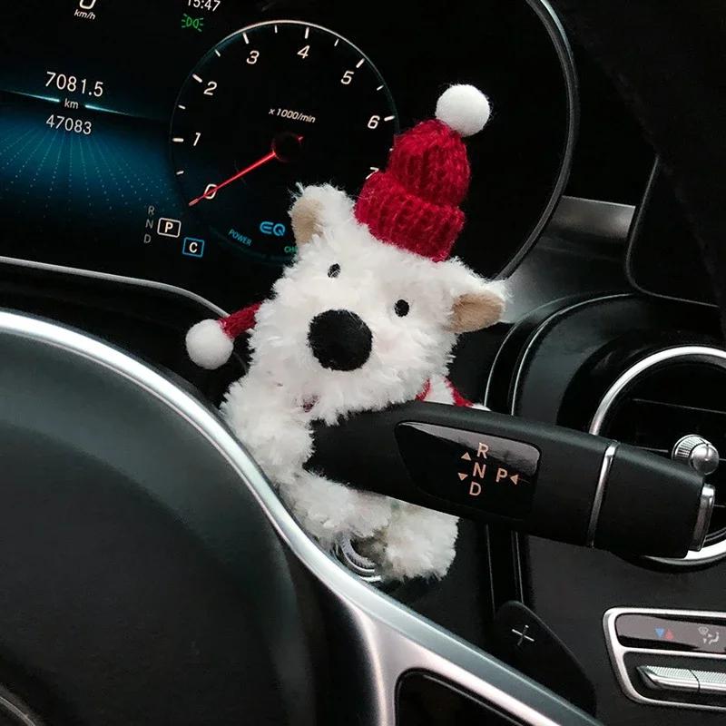 Автомобильная подвеска Kawaii Dog Doll Decorations Car Дворники автомобиля Переключатель поворотника Украшение Щенок Плюшевая кукла Подвеска-клатч Декор для салона автомобиля