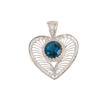 Natural London Blue Topaz Gemstone 925 Sterling Silver Jewelry Boho Pendant1.4" CP-15-8