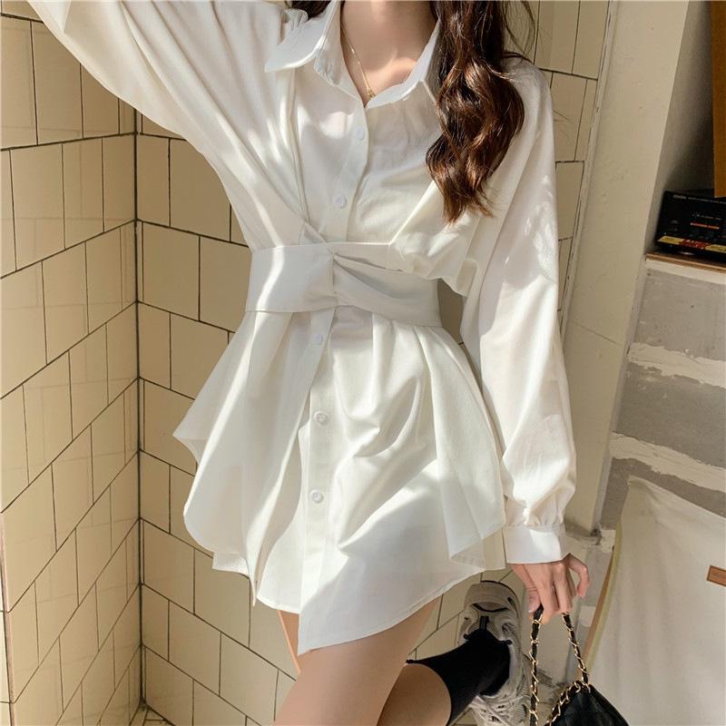 2025 Retro Korean Chic Women's Loose Shirt - Early Spring & Autumn Trendy Hong Kong Style