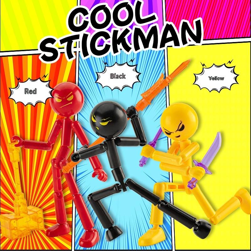 1 Набор Новая Фигурка Действия Stickman Собранный Робот Подвижный 3D Печать Манекен Многосуставной Stickman Игрушка