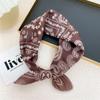 Cotton And Linen Small Square Scarf Silk Scarf Women'S Spring And Autumn New Style Artistic And Versatile Fashionable Temperament Headband Scarf