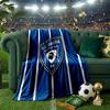 Sc Bastia Football Crest Blanket Flannel Throw for Sofa, Indoor, Camping, Living Room, Office, Chair, And Bed Soft Birthday Gift
