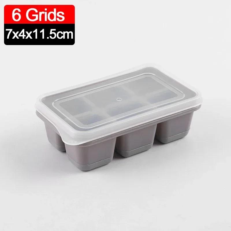 4/6/8 решеток большой лоток для льда форма мягкая силиконовая форма для льда многоразовая квадратная форма DIY формы для кубиков льда кухонные принадлежности