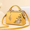 Small Elegant Floral Handbag Fashion Elegant Floral Embroidered Handbag For Women Shoulder Crossbody Bag Polyester Lined With Zipper Closure
