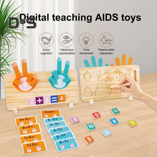 Детская арифметическая игрушка для счета с гибкой рукой, деревянный блок с цифрами, детская дошкольная обучающая игрушка для малышей, мальчиков и девочек, обучающие математические манипуляции